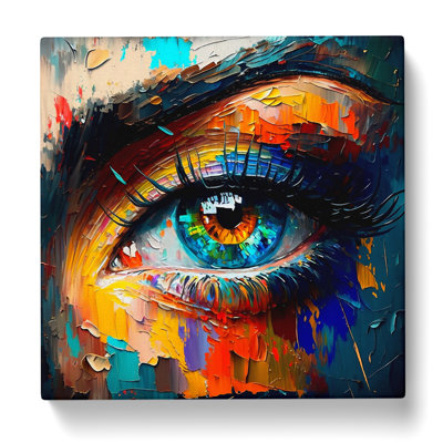 Eye Palette Knife Painting - No Frame Print