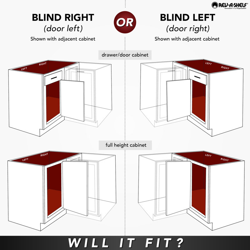 Chrome Blind Corner Organizer with Sliding Hardware