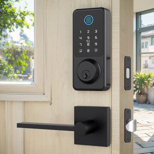 Serrure de porte intelligente à empreinte digitale avec poignée levier