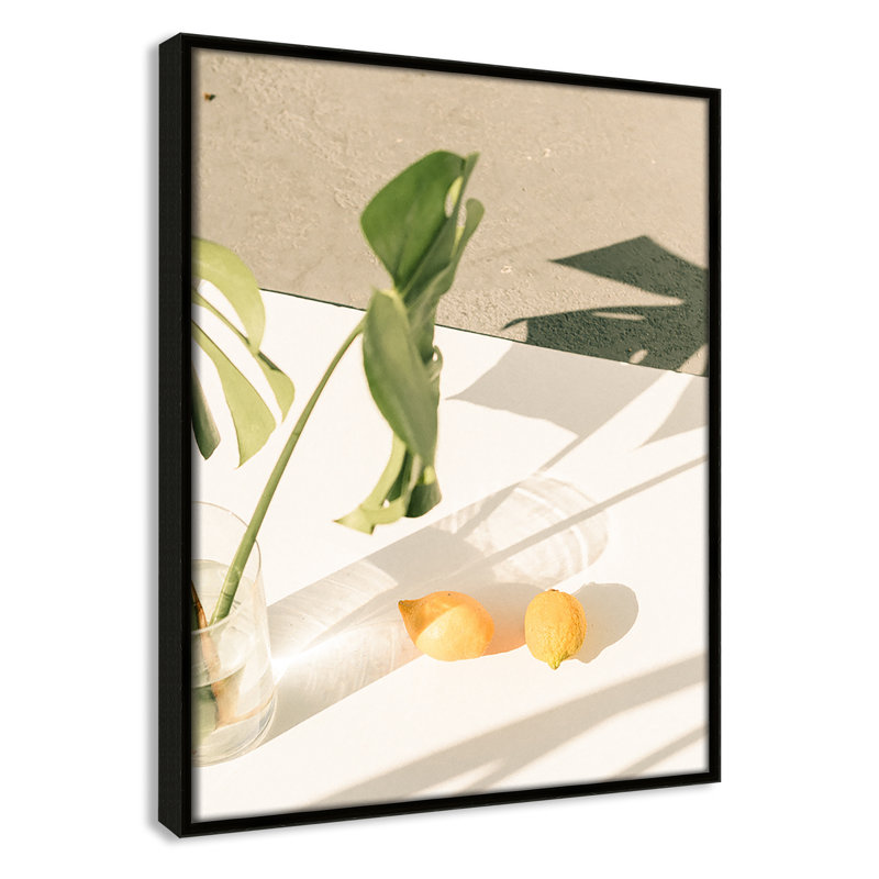 «Citrus & Palms» par Chandra Oh - reproduction encadrée sur toile, Cadre espresso, H 15,5 po x l 12,5 po x P 2 po