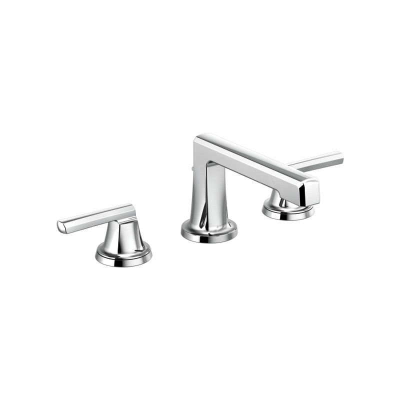 Levoir® Two-Handle Wall Mount Lavatory Faucet, Polished Chrome, Low Lever Handle, 1.5