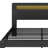 Platform Bed Frame With Storage LED Light Headboard And 2 USB , Large Under Bed Storage-2058397788-2058397778