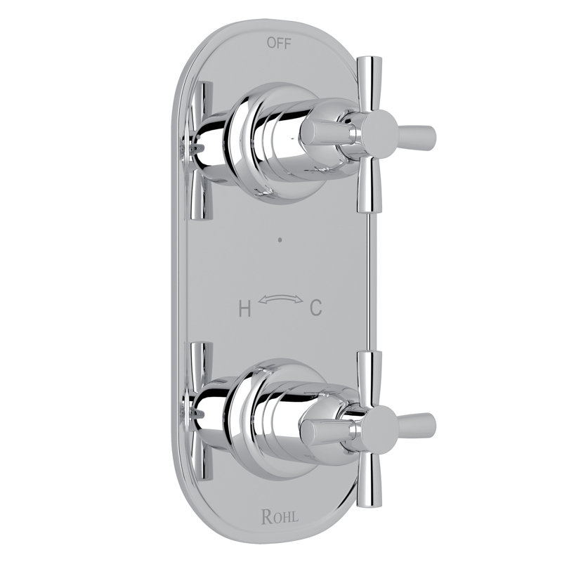 Holborn™ 1/2" Thermostatic Trim With Diverter, Polished Chrome