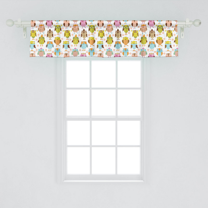 Ensemble de 2 cantonnières Ambesonne Owls, L 54 po x L 12 po