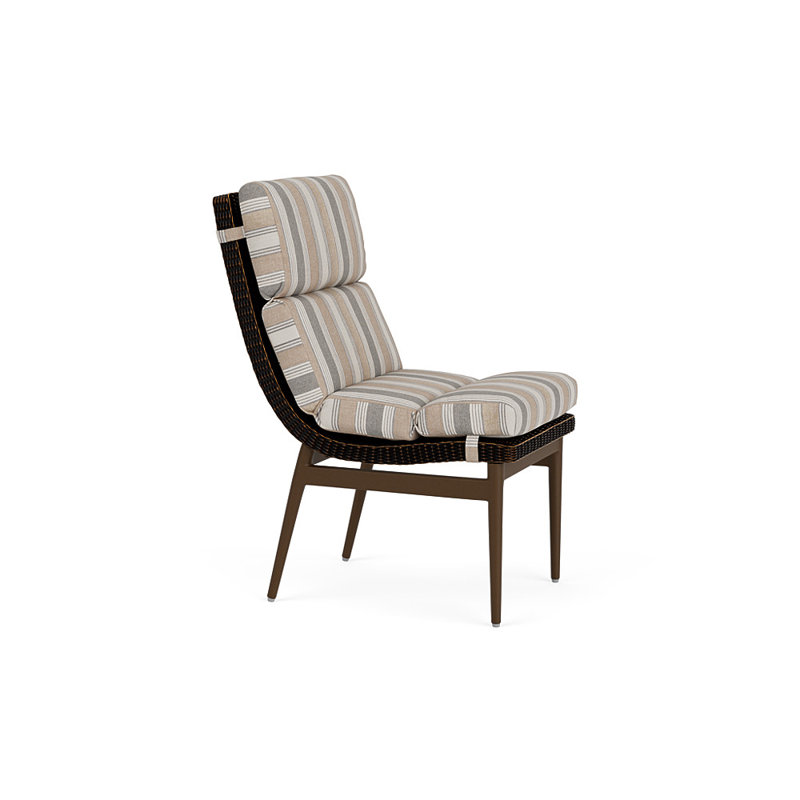 Cascade Outdoor Dining Side Chair, Purveyor Pewter, Mink