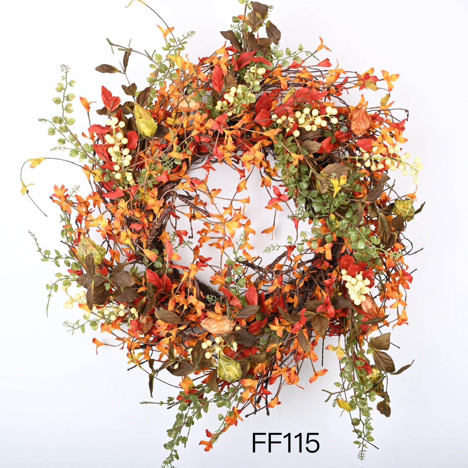 Faux 24" Fall Autumn Twig Berry Front Door Wreath