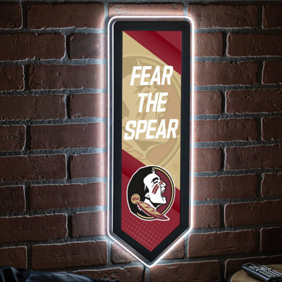 NCAA Team Pennant Shaped LED Lighted Wall Sign