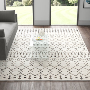 Canisha Black/Ivory Area Rug