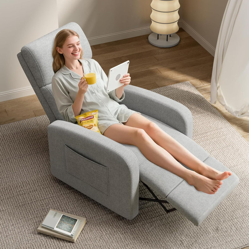 Upholstered Accent Chair, Grey