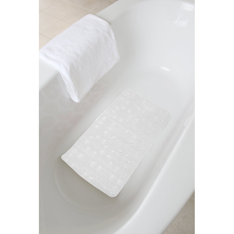 Non-Slip Shower Mat, White