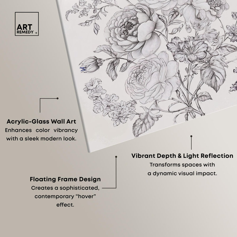 Art floral, reproduction d'art acrylique sur toile par Art Remedy, H 20 po x l 16 po