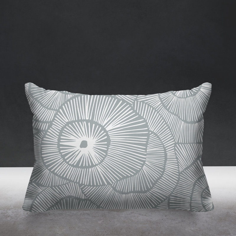Outdoor Reversible Throw Pillow, Grey