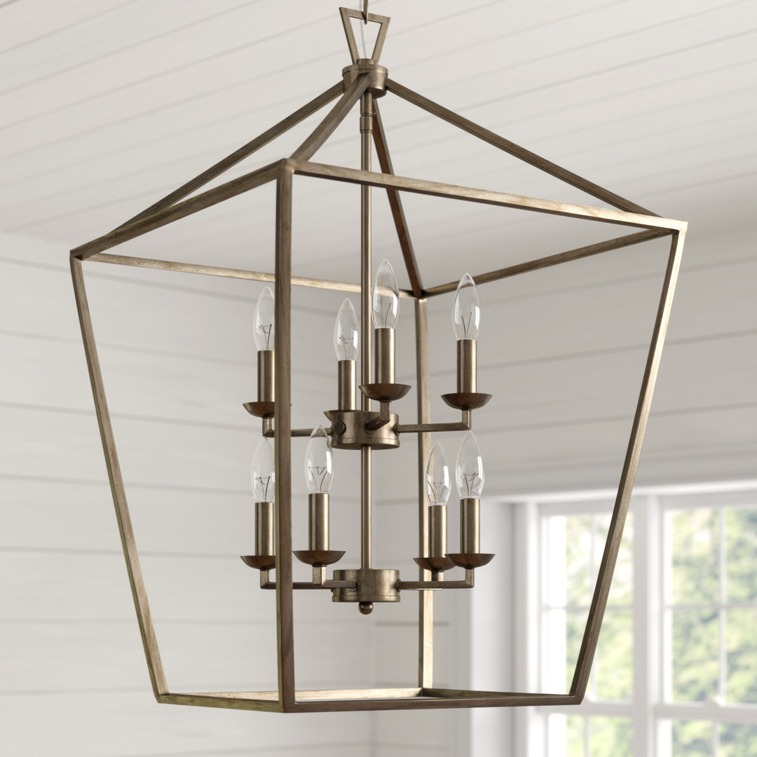 Hertford 8 - Light Dimmable Lantern Geometric Chandelier Laurel Foundry Modern Farmhouse® 