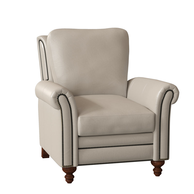 Richardson Recliner, Aline Fumo Genuine Leather, New Classiques, French Natural