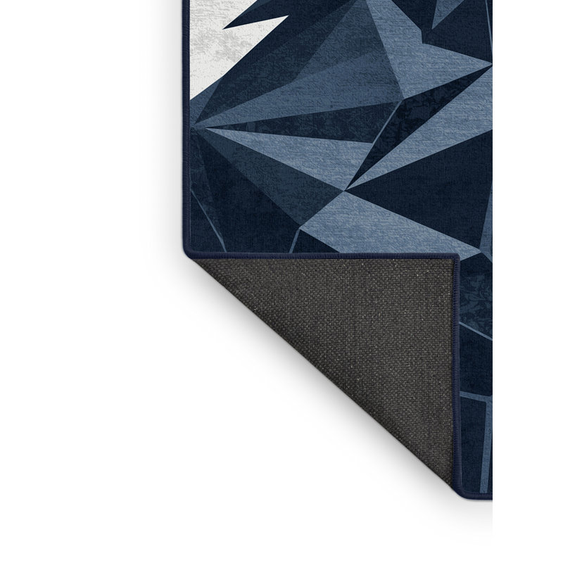 Tapis gris moelleux et moelleux à motif géométrique Wolfford, 6x9