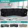 Wald 5-Pieces Oversized Recliner Couch Covers With Pockets For Reclining L Shape Sofa