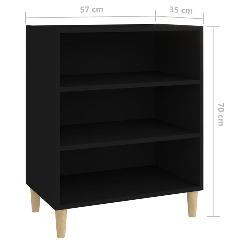 Skelmersdale 57cm Sideboard, Black 1