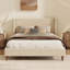 Lit plateforme tapissier moderne en velours beige avec tête de lit à oreilles et pieds en bois, aucun sommier nécessaire, grand-1443706239-1475453764
