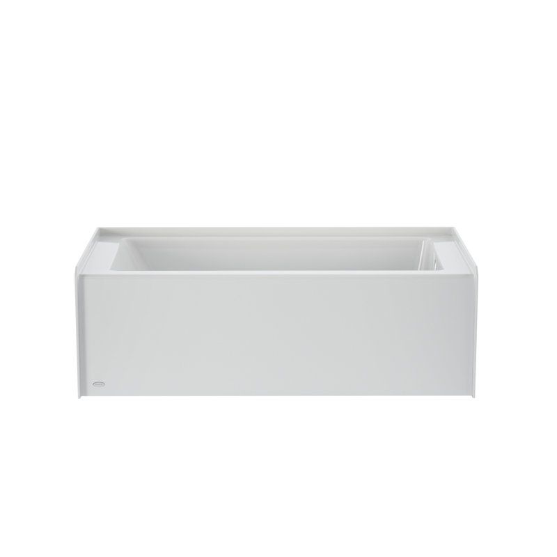 SIGNATURE® Rectangle Flat Front 6030 Skirted Soaking, Right, White