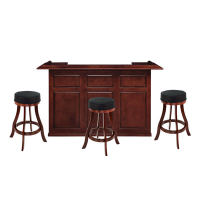 72'' Bar Set With Three Backless Barstools By Ram Game Room