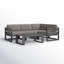 Avion 5 Piece Sectional Set - Black-1426329049-1414264034