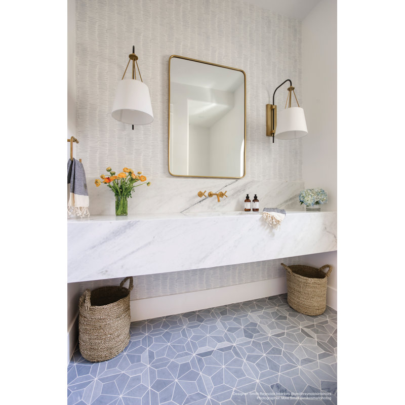 Blomma Marble Random Mosaic Wall & Floor Tile, Grigio