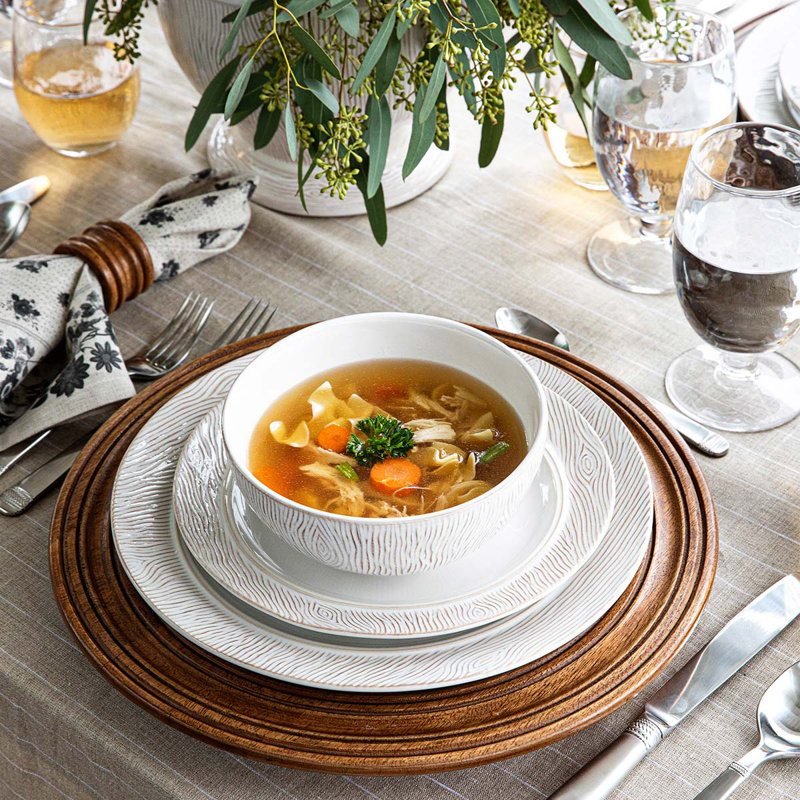 Blenheim Oak 16 - Piece Place Setting - Service for 4