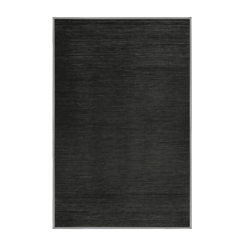 Machine Washable Solid Brown Area Rug, Rectangle 4' x 6'