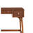 Counter Height Writing Desk In Brown With Walnut Veneer And Storage Shelves Finished Mid-century Look