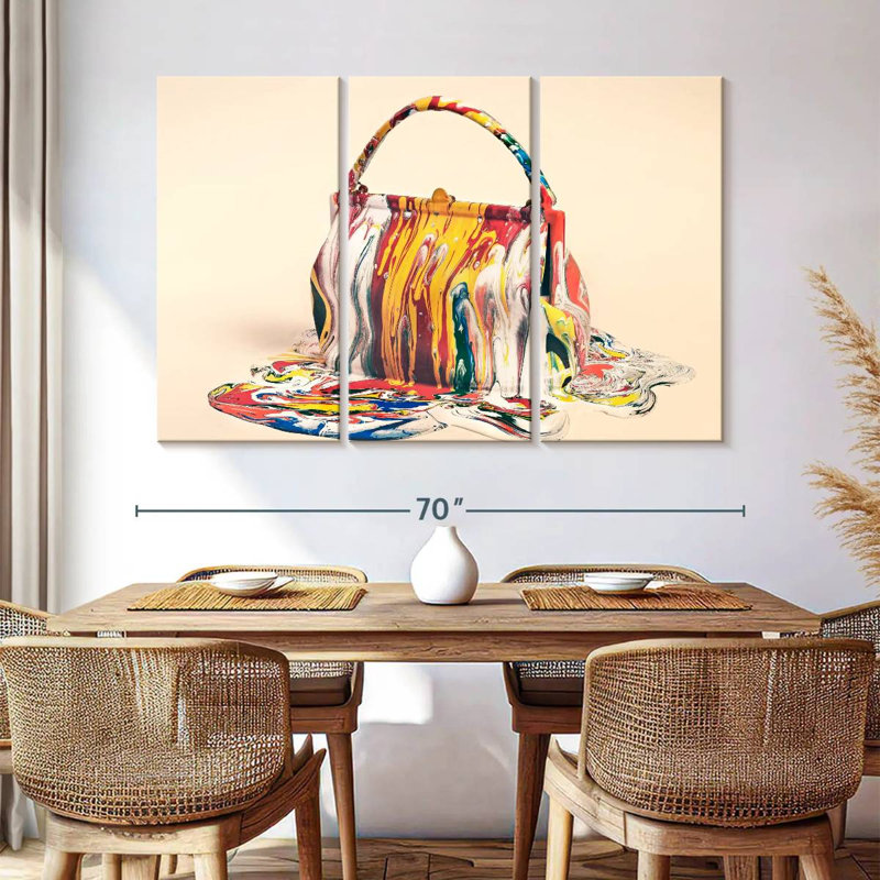 Sac Sh ruisseau ruisselant de peinture, H 42 po x l 65 po