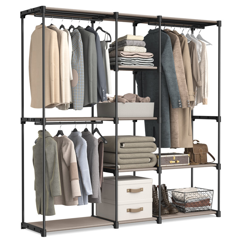 Aguon 182cm Portable Wardrobe, Taupe