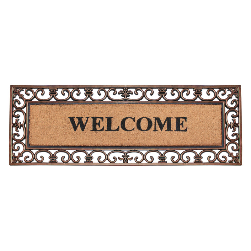 Paillasson antidérapant Sharlene Welcome, Bronze / Beige