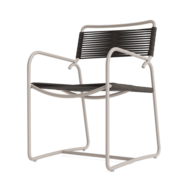 Walter Lamb Outdoor Armchair, Dove Smooth/Coal