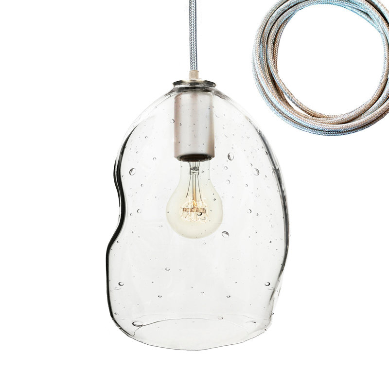 Lustre à 8 lumières en verre soufflé à la main Bubble, H 100 po x l 24 po x P 24 po, Incandescent