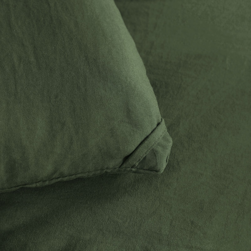 Ensemble de literie en microfibre toutes saisons 5 pièces, Vert olive