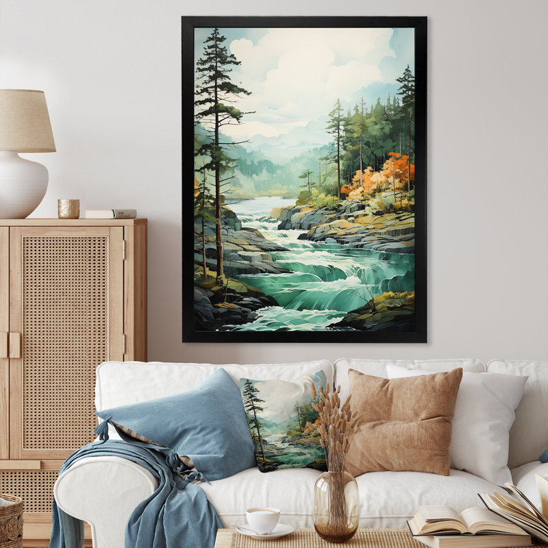 Bahadur Bold Landscape Canada Emerald Wilderness III, H 20 po x l 12 po x P 1 po, Cadre photo noir