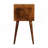 Solid Wood Mini Nightstand, 2-Drawers, Chestnut, Dark Brown