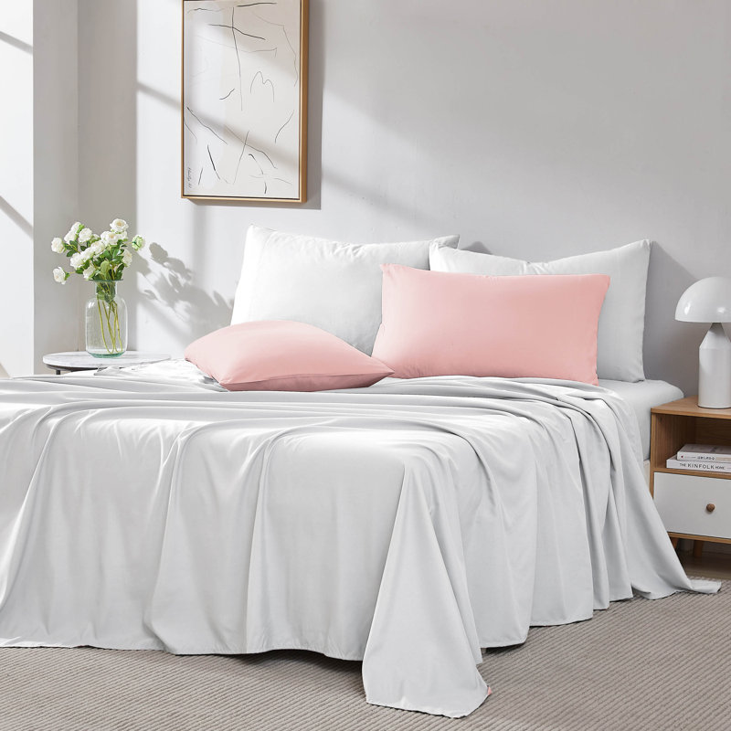 Eldon Microfiber Two Pillow Cases by Southshore Fine Linens, Queen Pillowcase, Pink