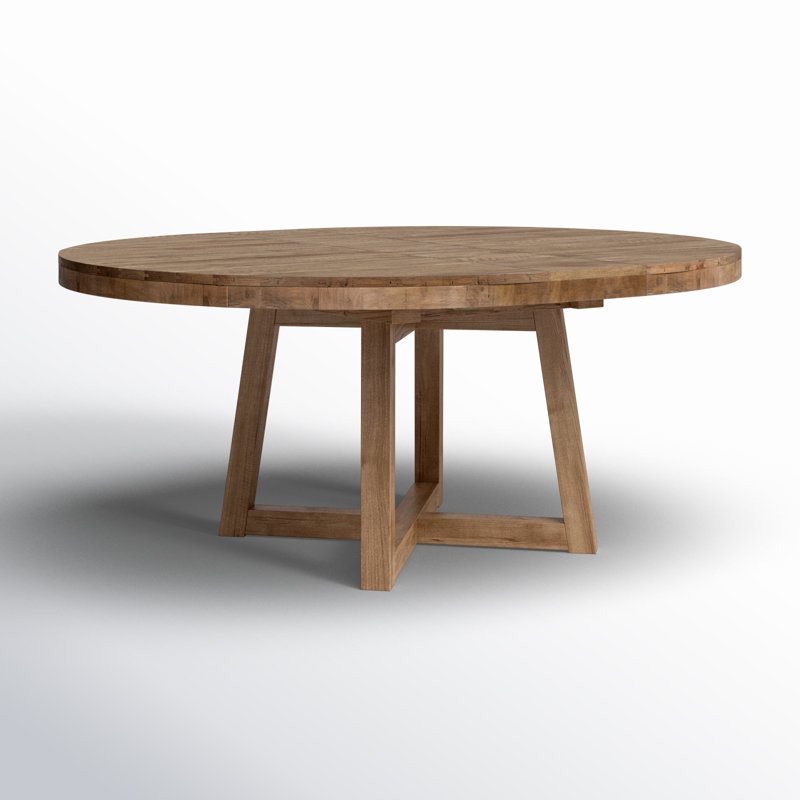 Eberwin Round Pine Wood Dining Table