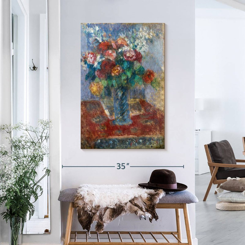 Bouquet de fleurs 1900, H 36 po x l 24 po