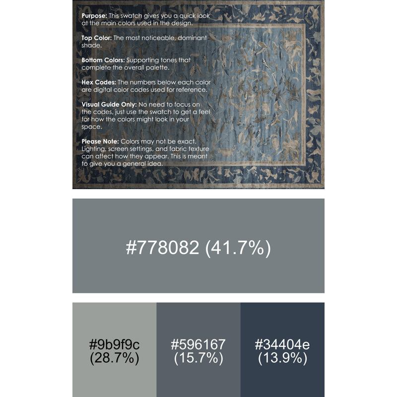 Machine Washable Gray Area Rug, Round 8'