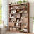 75.1"H Modern Adjustable Bookcase - Open & Closed Storage, L-Shaped or Straight, for Living Room, Bedroom, Home Office,75.1"Hx46.9"Wx9.4"D-1453112665-1453112666
