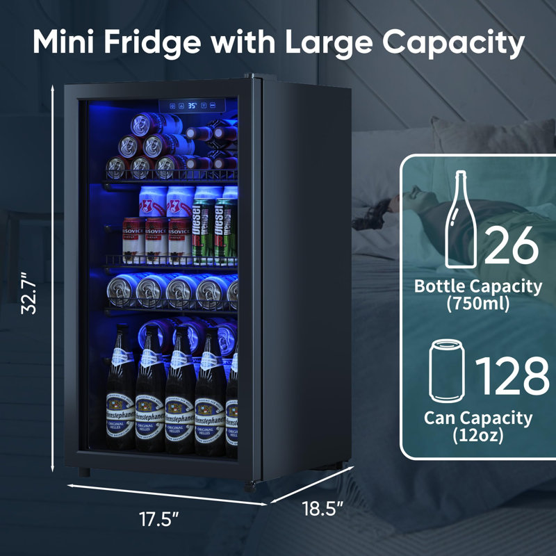Beverage Fridge, Black