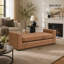 Repose-pieds durable en similicuir brun