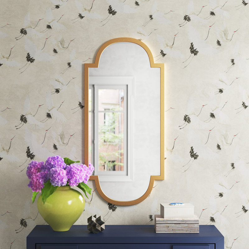Taylor Engineered Wood Flat Mirror, Gold