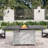 Extendable Rectangle Aluminum Alloy Fire Pit Table, 50,000BTU