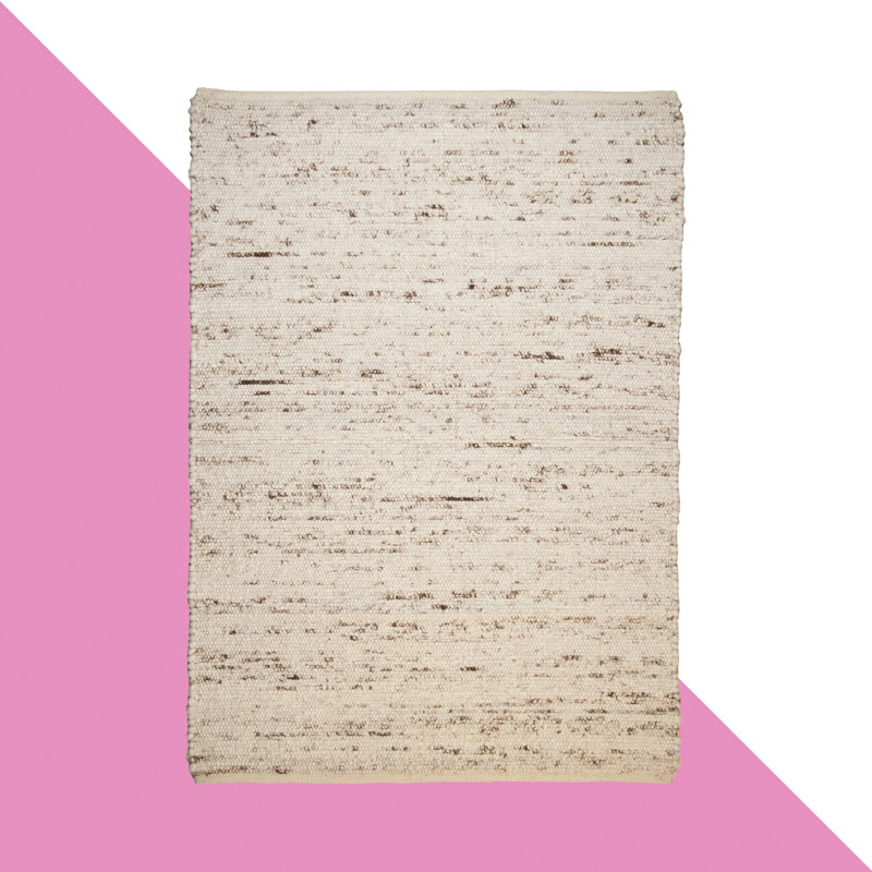 Stan Solid Colour Wool Hand Woven Area Rug, Rectangular 90 x 160 cm