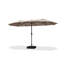 Parasol de marché de 14 pi avec base rectangulaire double face et parasol avec manivelle 12 nervures robustes robustes pour la piscine-231106353
