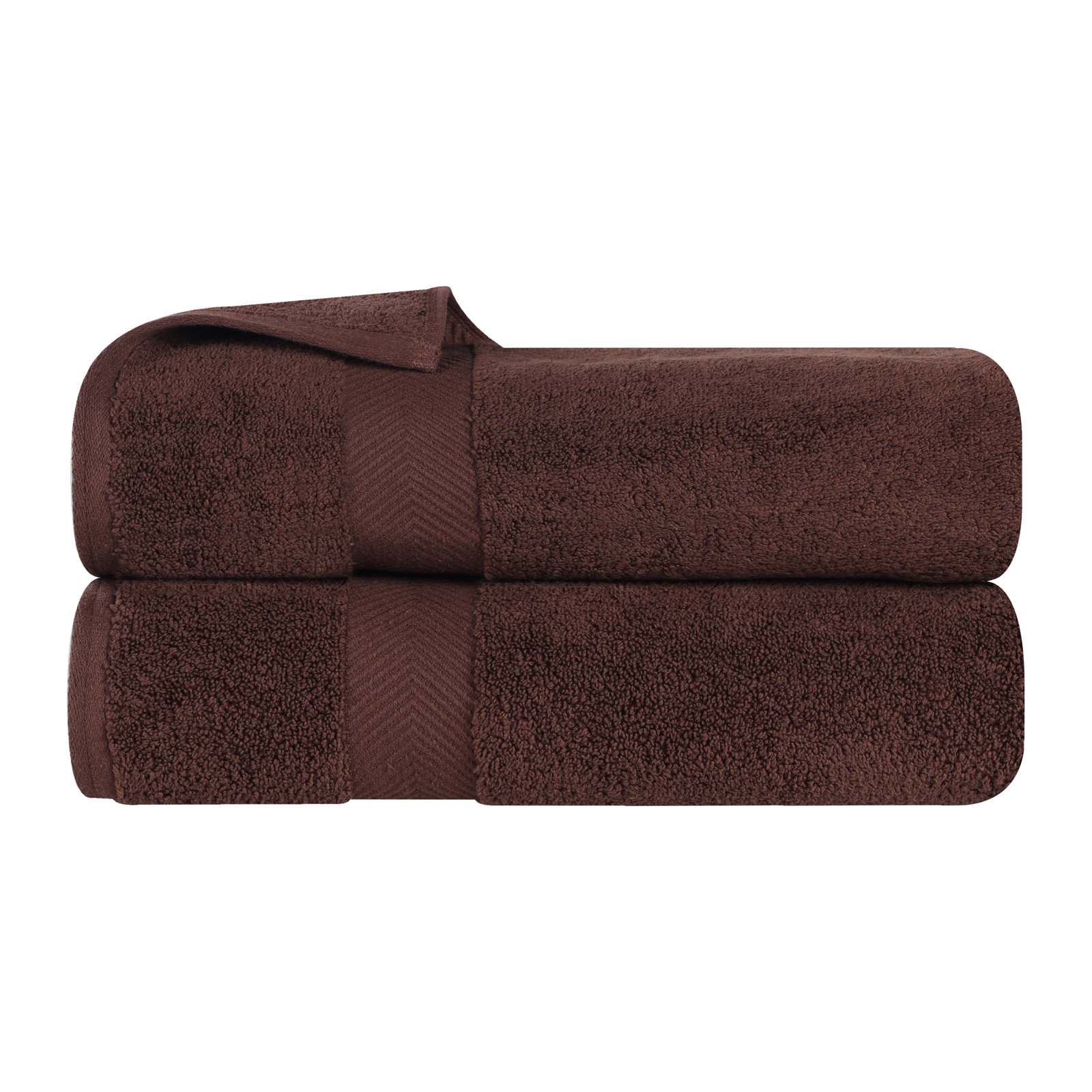 Hamachi 6-Piece Cotton Towel Set, Espresso, Bath Towels - 2 Pack