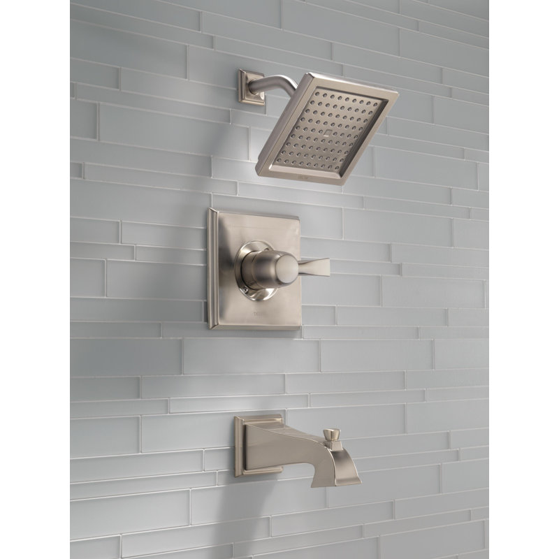 Dryden 14 Series Single-Function Tub Shower Faucet Set, Shower Valve Trim Kit, Brilliance Stainless
